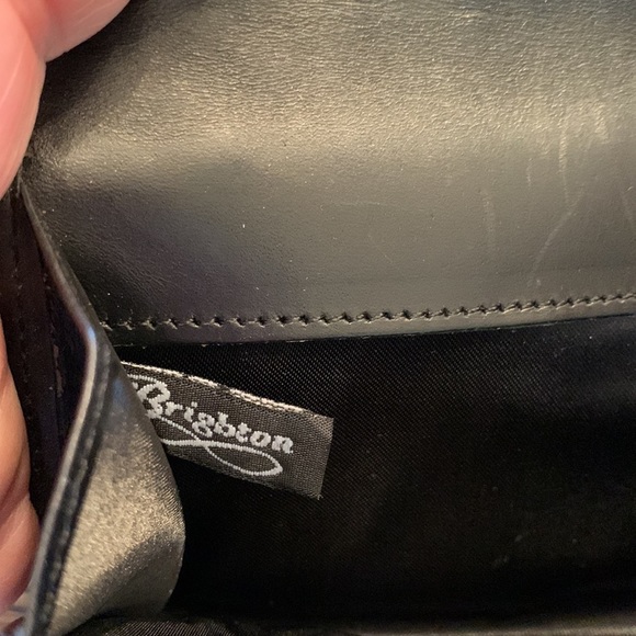 Brighton Womens Black Leather full sized wallet for phone card & even checkbook. - Picture 6 of 9